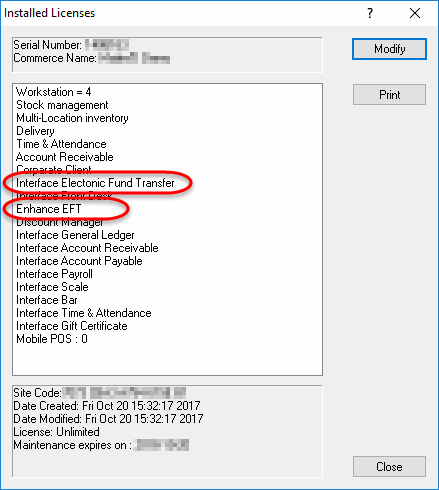 Installed Licenses